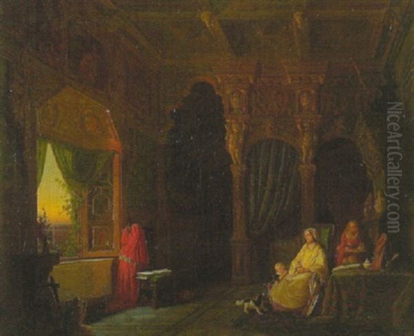 Abendfrieden Oil Painting by Conrad Hoff