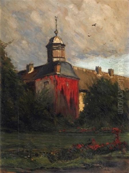 Turm Von Corvey Oil Painting by Franz Hoffmann-Fallersleben
