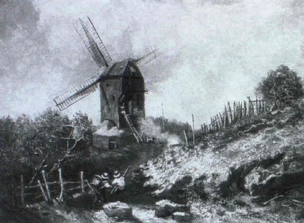 Alte Windmuhle Oil Painting by Charles Hoguet