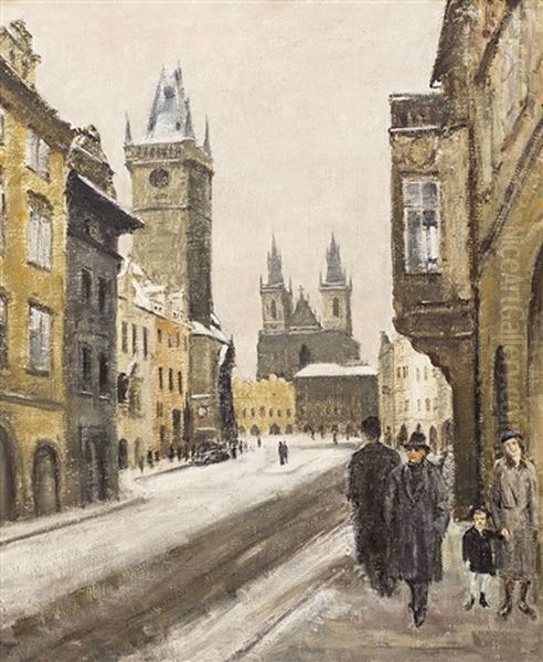 Tyn Oil Painting by Karel Holan