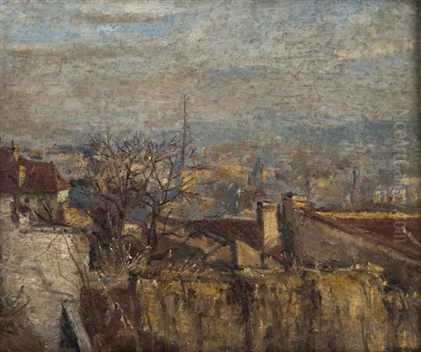 Prague Motif Oil Painting by Karel Holan