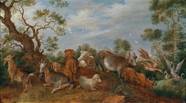 Ziegen Oil Painting by Gillis Claesz De Hondecoeter