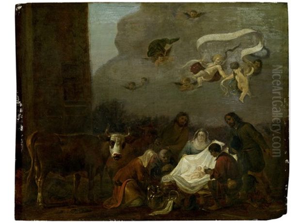 Anbetung Der Hirten Oil Painting by Abraham Danielsz Hondius