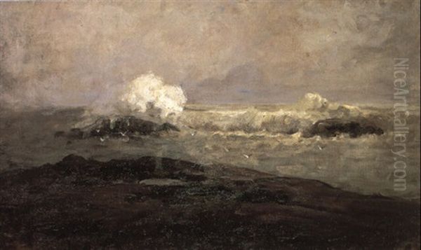 Stormy Coast, Clare Oil Painting by Nathaniel Hone the Younger