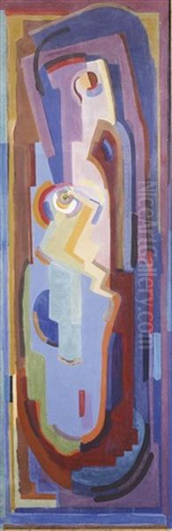 Madonna & Child Oil Painting by Evie Sydney Hone