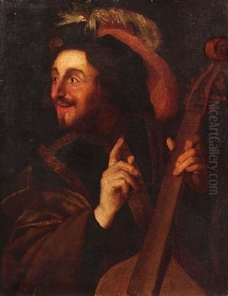 Gambaspieler Oil Painting by Gerrit Van Honthorst