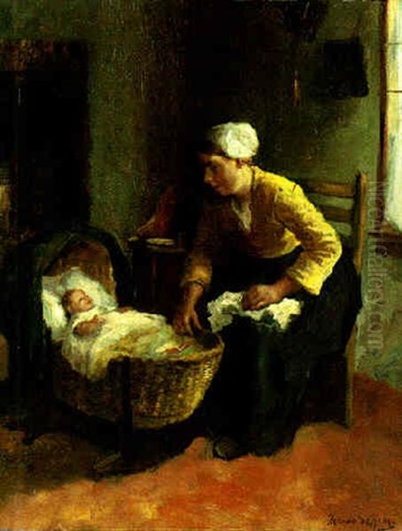 The First Born Oil Painting by Bernard de Hoog