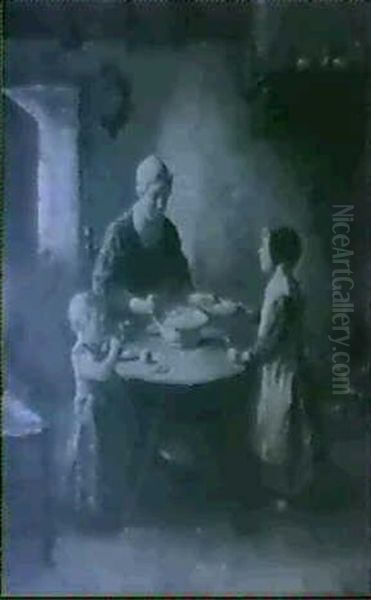The Frugal Meal Oil Painting by Bernard de Hoog