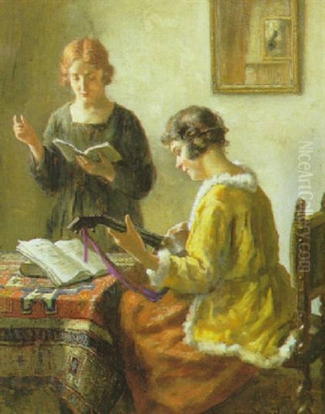 The Recital Oil Painting by Bernard de Hoog