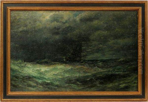 Stormy Seas Oil Painting by Robert B. Hopkin