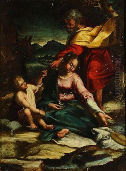 Riposo Dalla Fuga D'egitto Oil Painting by Federico Fiori Barocci
