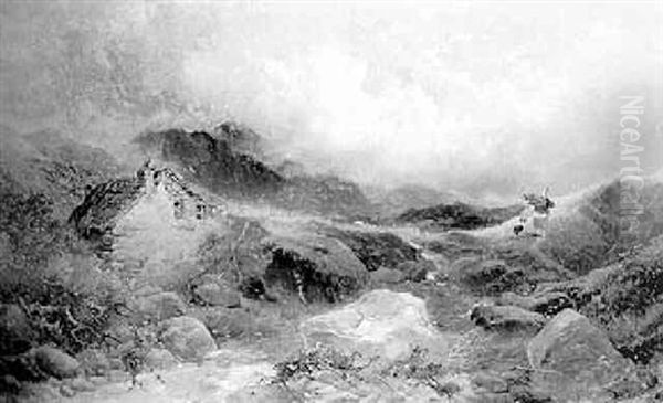 Welsh Landscape Oil Painting by Joseph Horlor