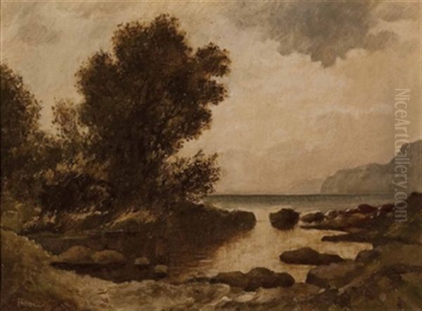 Uferlandschaft Oil Painting by Hans Horn