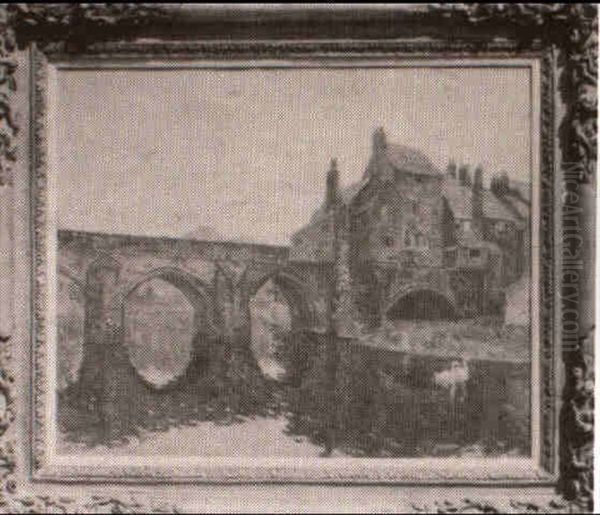 Bridge By The Old Town Oil Painting by William Samuel Horton