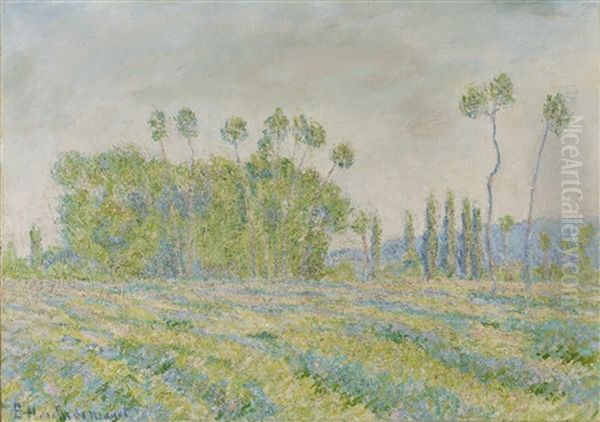 Peupliers Des Ajoux, Giverny Oil Painting by Blanche Hoschede-Monet