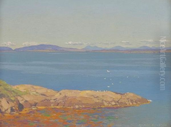 Seascape (iona?) Oil Painting by George Houston
