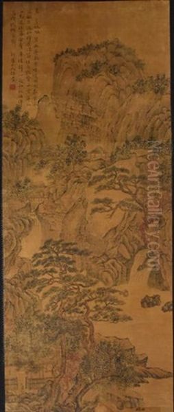 Attributed To Hua Yan (1682-1756) Oil Painting by  Hua Yan