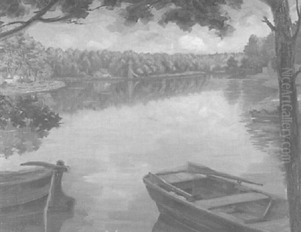 Weixdorf (teich) Oil Painting by Karl Huebschmann