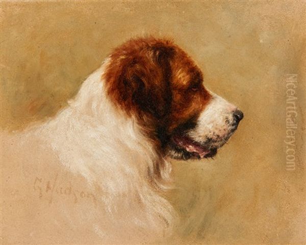 St. Bernard Oil Painting by Grace Carpenter Hudson