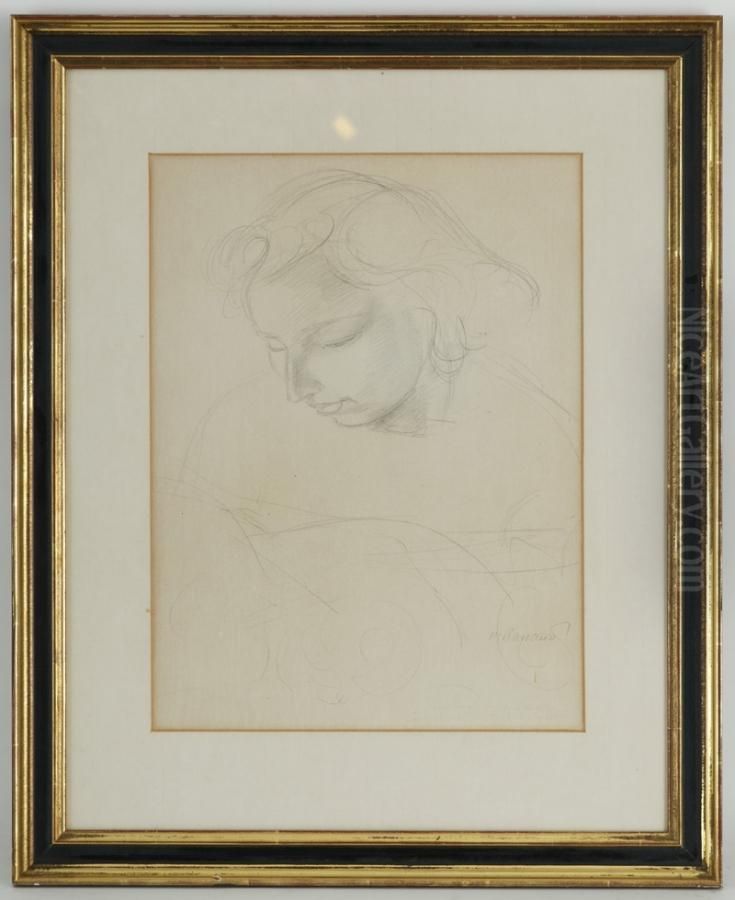 Femme Lisant Oil Painting by Maurice Barraud