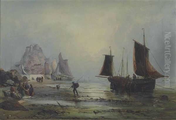 View Of A Canal, Haarlem Oil Painting by Johannes Frederik Hulk the Elder