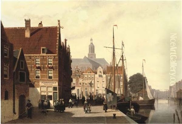 Summer In Alkmaar Oil Painting by Johannes Frederik Hulk the Elder