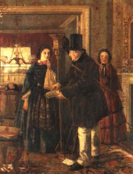 The Dressmaker Account Oil Painting by Charles, Hunt Jnr.