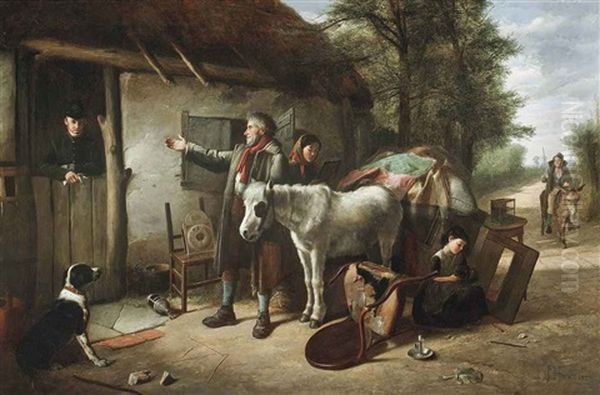 The Tinker And The Policeman Oil Painting by Charles Hunt