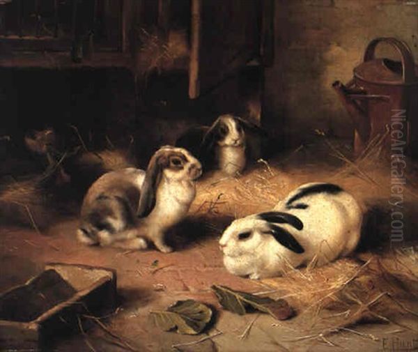 Three Of A Kind Oil Painting by Edgar Hunt
