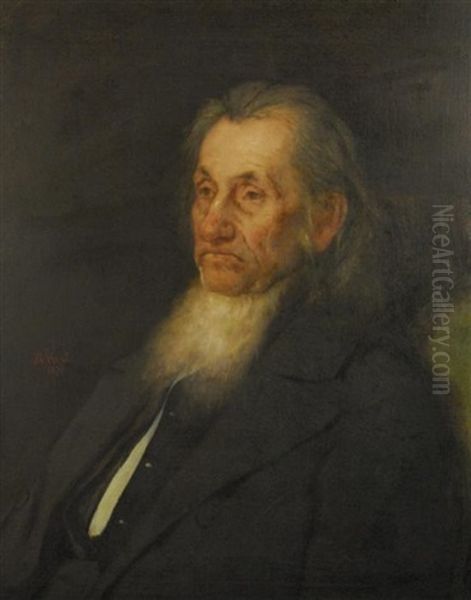 Portrait Of A Bearded Man Oil Painting by William Morris Hunt