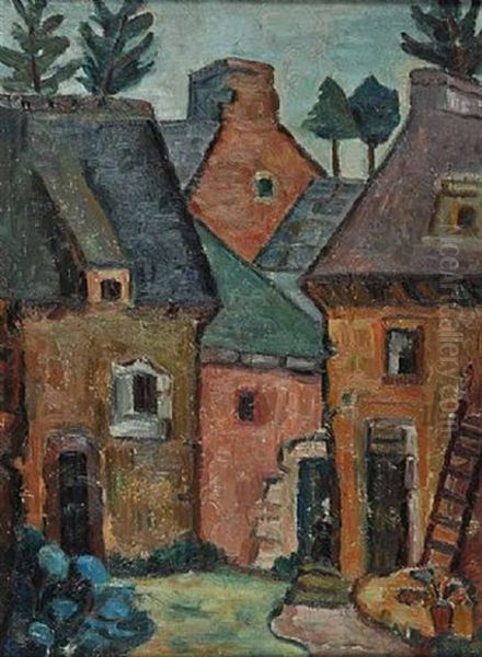 The Farmyard Oil Painting by John Frederick Hunter