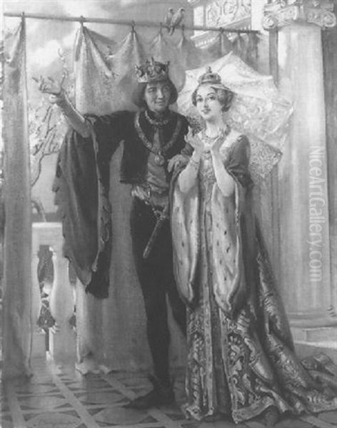 King Renee's Honeymoon Oil Painting by John Young Hunter