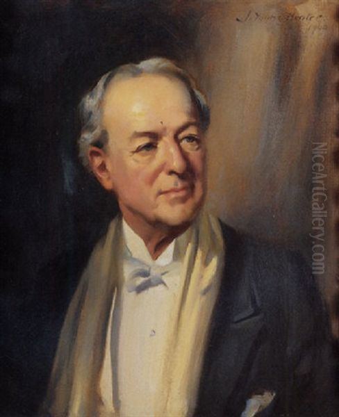 Portrait Of Mr. Willard King Oil Painting by John Young Hunter