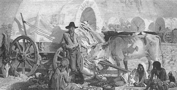 The Old Santa Fe Trail Oil Painting by John Young Hunter