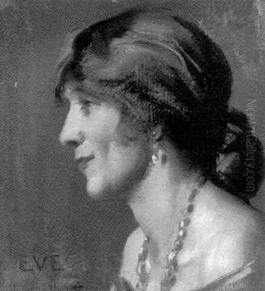 Portrait Of Eve Oil Painting by John Young Hunter