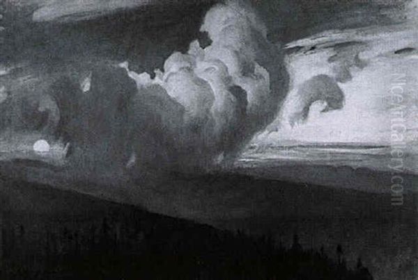 Taos Sunset Oil Painting by John Young Hunter