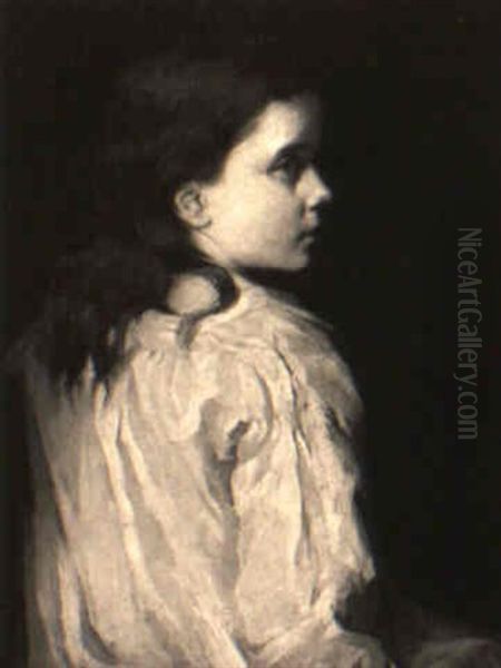 Childhood Oil Painting by John Young Hunter