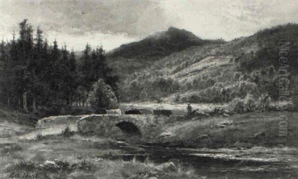 Highland Drover Oil Painting by Louis Bosworth Hurt