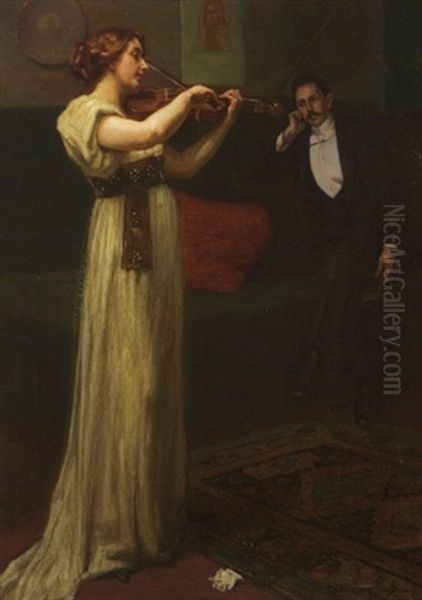 Love Songs Oil Painting by Frank Townsend Hutchens