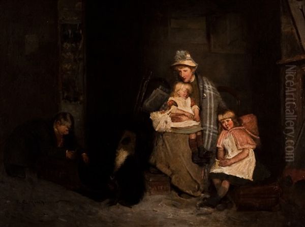A Daughter Of The Regiment Oil Painting by Robert Gemmell Hutchison