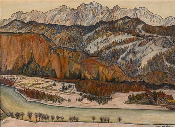 Benediktbeuern Oil Painting by Julius Huether