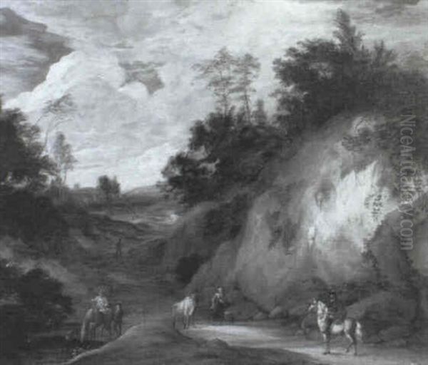 Paysages A La Dune De Sable Oil Painting by Cornelis Huysmans