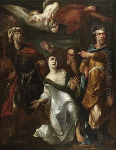 Biblische Szene Oil Painting by Jacob Huysmans