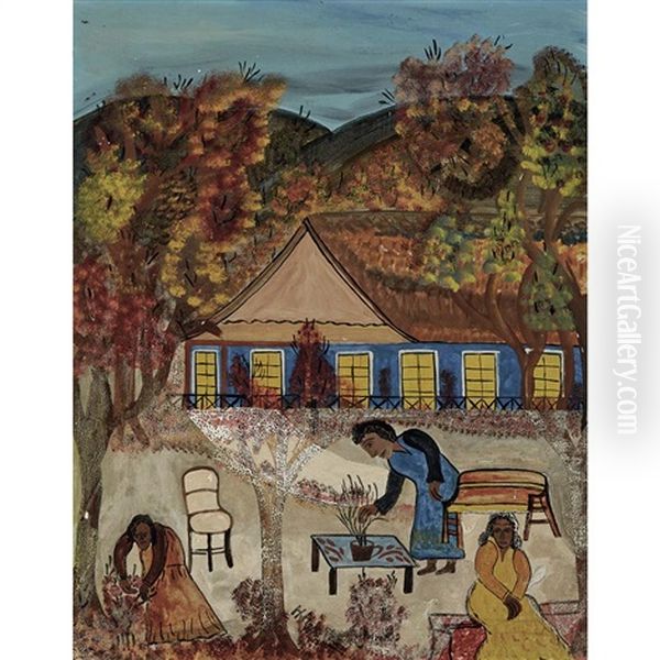 Landscape Oil Painting by Hector Hyppolite
