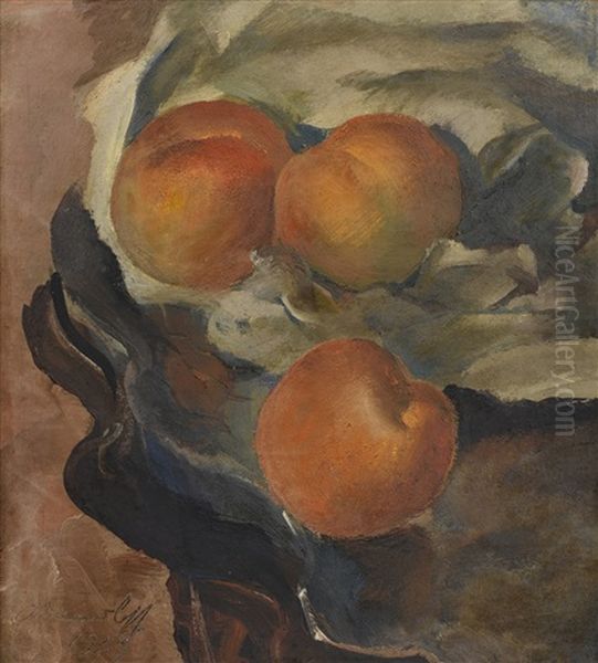Yellow Peaches Oil Painting by Alexander Evgenievich Iacovleff