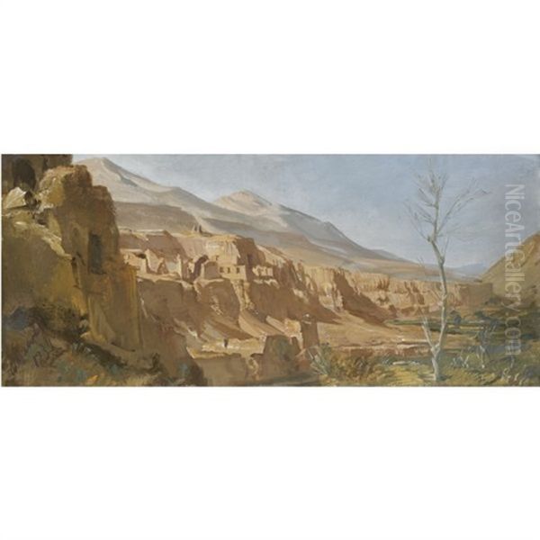 The Thousand Buddha Caves At Bezeklik Oil Painting by Alexander Evgenievich Iacovleff