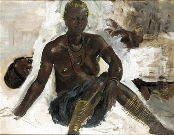 Seated Woman Oil Painting by Alexander Evgenievich Iacovleff