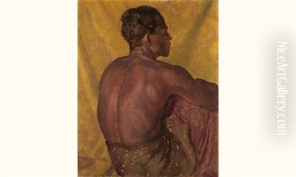 Portrait D'homme De Dos Oil Painting by Alexander Evgenievich Iacovleff