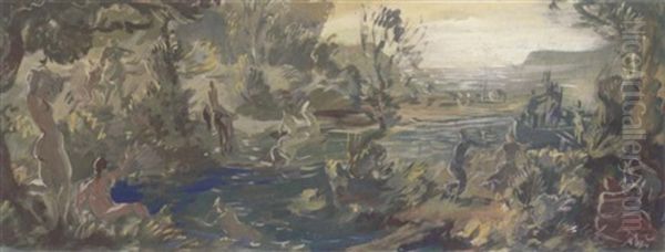 Allegory Oil Painting by Alexander Evgenievich Iacovleff