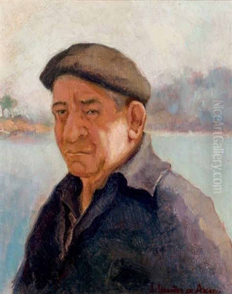 Pescador Oil Painting by Julian Ibanez de Aldecoa
